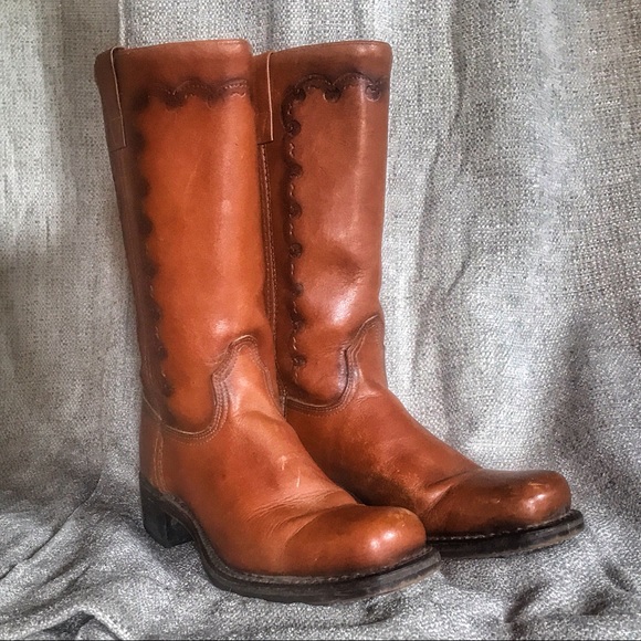 Vintage Other - Vintage Mens Acme Campus Boots Tooled 8.5 Narrow